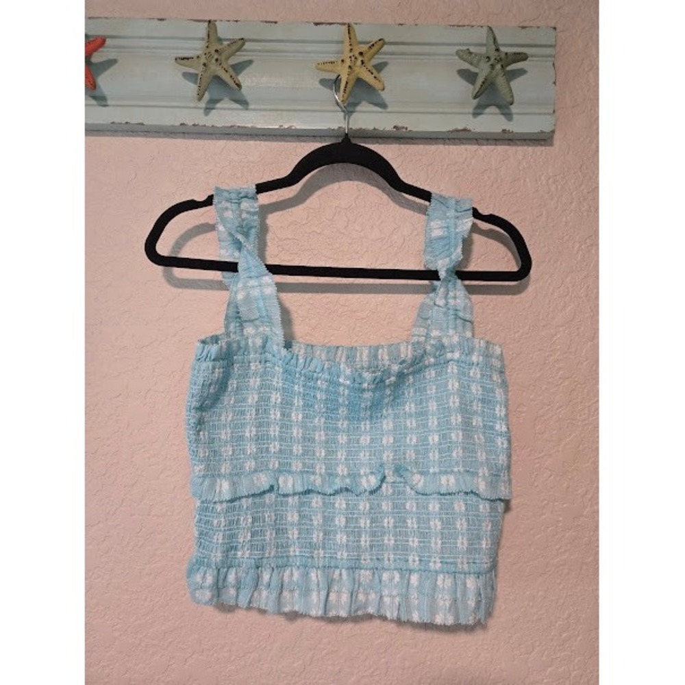 Saylor Blue Crop Top